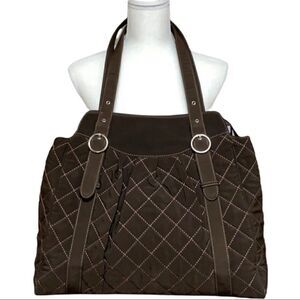 VERA BRADLEY Brown Quilted Large Bag